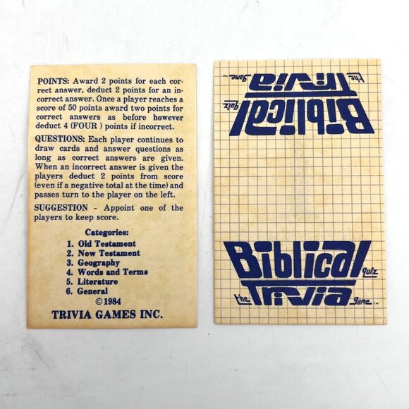Biblical Trivia Quiz Game Vintage 1984 Old & New Testament 2514 Bible Questions - Picture 4 of 14